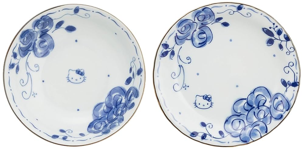 Sanrio 307743 Hello Kitty Blue Rose (Dyed), 3 Porcelain Dish